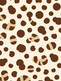Brown Spot Pattern Beige Rug