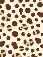 Brown Spot Pattern Beige Rug