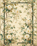 Floral Branches With Cream Blooms Rug