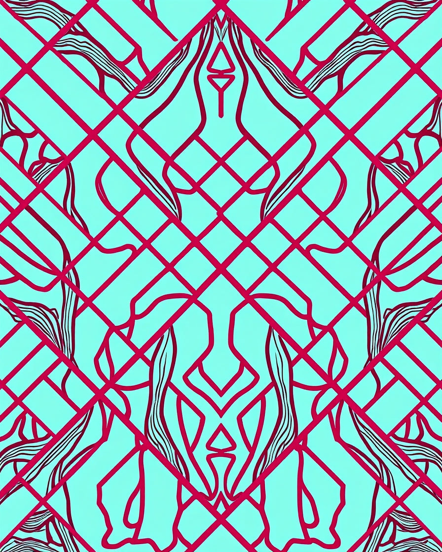 Geometric Contour Symmetry Design Rug