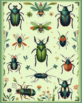 Whimsical Insect Garden Pattern Rug