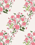 Pink Floral Branch Pattern Rug