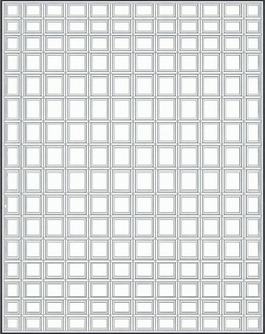 Clean Geometric Grid Pattern Rug