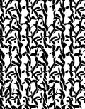 Abstract Black White Organic Waves Rug