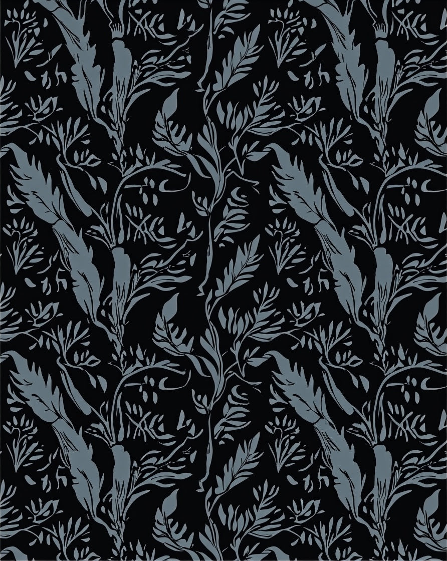 Botanical Flourish Dark Pattern Rug