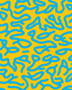 Abstract Blue Line Yellow Pattern Rug