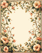 Vintage Floral Vine Pattern Rug