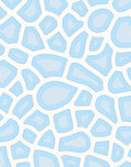 Soft Blue Abstract Organic Shapes Rug