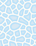 Soft Blue Abstract Organic Shapes Rug