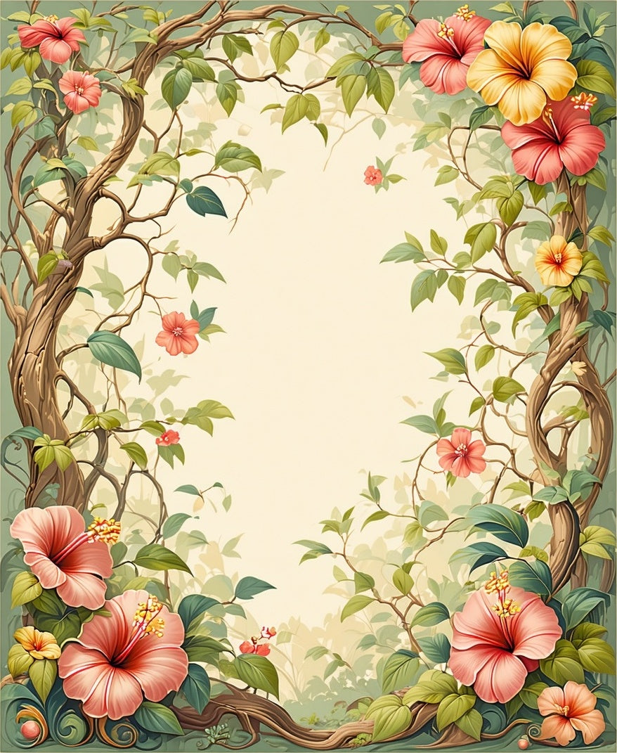 Tropical Floral Vines With Exotic Charm Rug