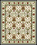 Classic Floral Vine Patterned Rug