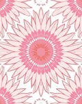 Pink Floral Mandala Pattern Rug