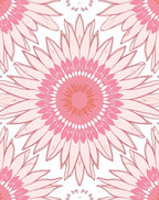 Pink Floral Mandala Pattern Rug