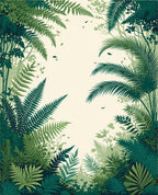 Lush Greenery Tropical Leaf Pattern Rug