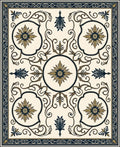 Elegant Floral Scrollwork Design Rug