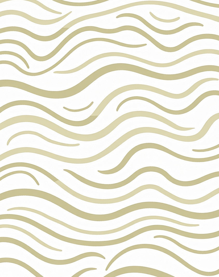 Oatmeal Cream Abstract Wavy Lines Rug