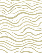 Oatmeal Cream Abstract Wavy Lines Rug