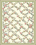 Vintage Rose Vine Floral Pattern Rug