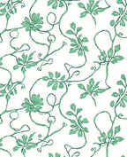 Vine Leaf Pattern With Green Accents Rug
