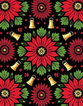 Red Green Floral Bells Mandala Rug