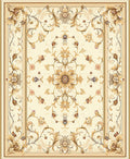 Ornate Floral Scroll Work Design Rug