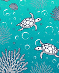 Sea Turtle Coral Reef Illustration Rug
