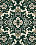 Elegant Floral Damask Pattern Rug