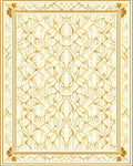 Regal Gold Floral Lattice Pattern Rug
