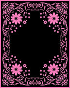 Bountiful Floral Frame Design Rug