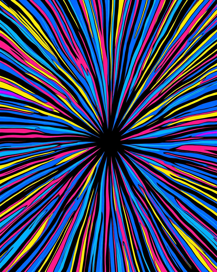 Vivid Burst Abstract Geometric Rug