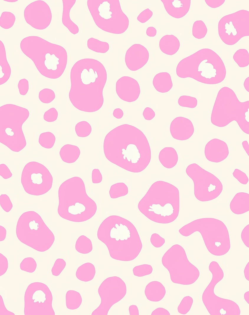 Playful Pink Irregular Spots Rug