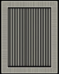 Bold Black White Stripe Design Rug