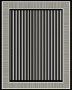 Bold Black White Stripe Design Rug