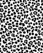 Abstract Black Ink Blob Pattern Rug