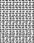 Abstract Black Character Pattern Rug