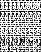 Abstract Black Character Pattern Rug