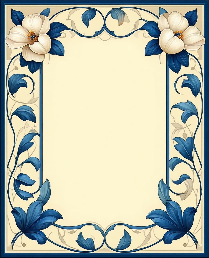 Elegant Floral Swirl Pattern Rug