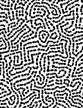 Abstract Curve Pattern With Dots Rug