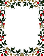 Crimson Berry Vine Scroll Rug