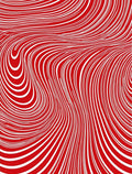Red White Abstract Swirl Pattern Rug