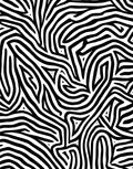 Bold Black White Abstract Stripes Rug