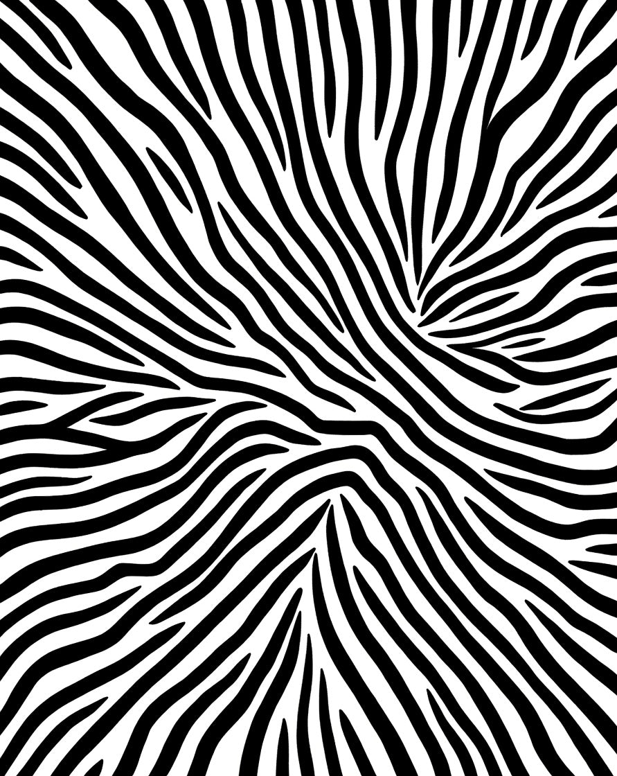 Bold Black White Animal Print Rug