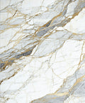Luxury White Marble Gold Vein Pattern Rug