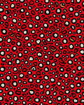 Bold Red Leopard Spot Pattern Rug