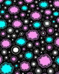 Pink Cyan Floral Whimsical Patchwork Rug