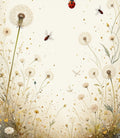 Whimsical Dandelion Ladybug Meadow Rug