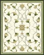 Elegant Floral Vines Patterned Rug