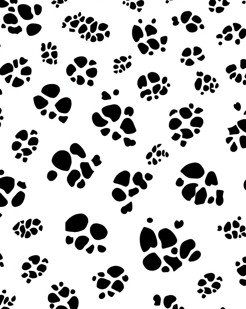 Black White Spotted Animal Pattern Rug