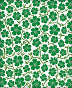 Elegant Green Floral Vine Design Rug