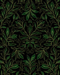 Lush Green Leafy Vine Pattern Rug